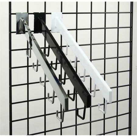 AMKO 5-Hook Square Tube Waterfall For Gridwall, White GPW/5H